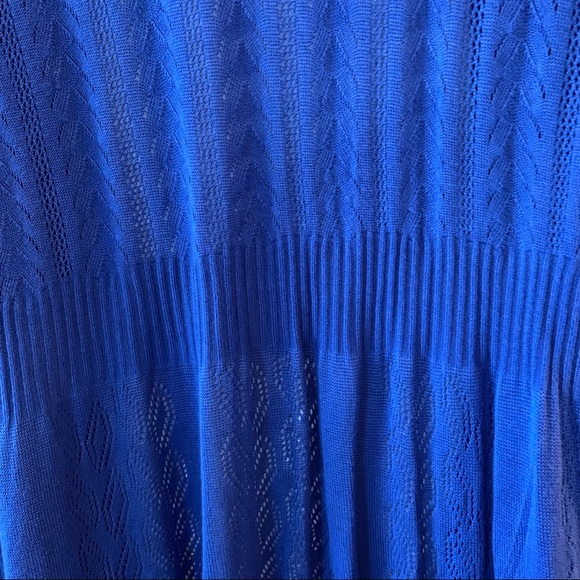 🔺SOLD🔺 Cobalt Blue Open Front Knit Cardigan - Picture 4 of 4